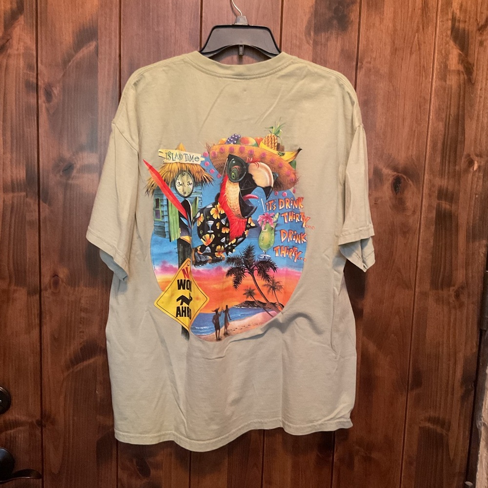 Caribbean Soul Island Time Green Short Sleeve Tee